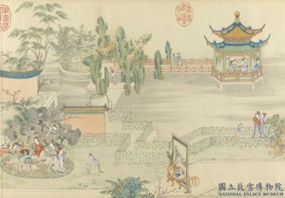 图片[2]-Imitating Qiu Ying’s “Spring Dawn in the Han Palace”-China Archive